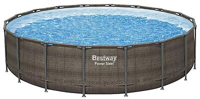 #ad #ad Bestway Large 18#x27; x 48quot; Above Ground Pool Set Ladder Filter Pump Cover