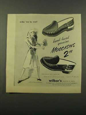 1947 Wilbar#x27;s Moccasins Ad Order #x27;em By Mail