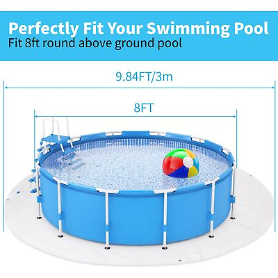 #ad #ad 9.84 ft Pool Ground Cloth Round Swimming Pool Liner Pad Above Ground Pool Lin...