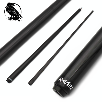 #ad Carbon Fiber Pool Cue RAVEN R1 Black 12.4mm Pro Taper Radial Soft Tip