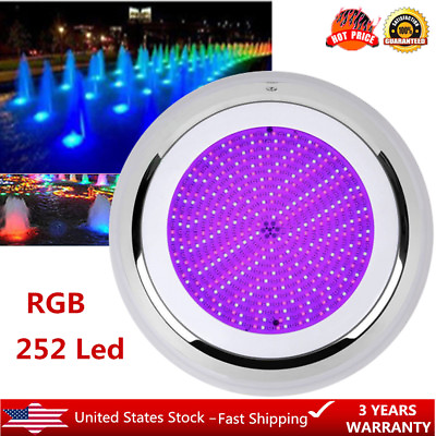 #ad 252 Leds RGB Swimming Pool Light Color LED Waterproof Ultra Bright 18W Lamp 12V