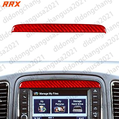 #ad #ad Red Carbon Fiber Navigation GPS Panel Above Cover Trim For Dodge Durango 2011 13
