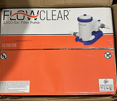 #ad Bestway Flow Clear 2500 GPH Above Ground Swimming Pool Filter Pump Open Box