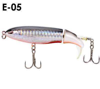 Whopper Plopper Topwater Floating Fishing Lures Rotating Tail for Carp Bass E 05