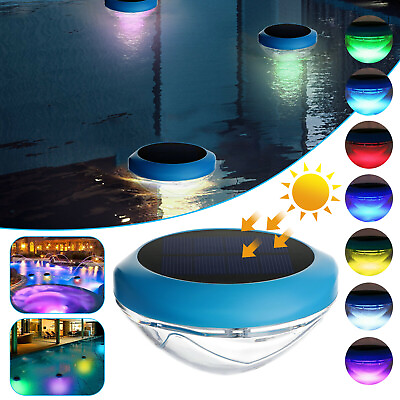 #ad #ad Solar RGB LED Floating Light Colorful Swimming Pool Pond Underwater Outdoor Lamp