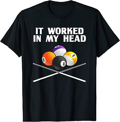 NEW LIMITED Funny Billiard Gift For Men Women Cool Pool Player Tee T Shirt S 3XL