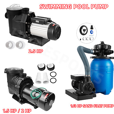 #ad Hayward 1.5 2.5HP In Above Ground Swimming Pool Pump Sand Filter Pump Strainer