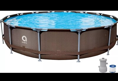 #ad New 14 ft x 33 in Round Steel Frame Above Ground Swimming Pool