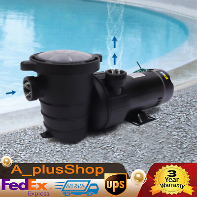 #ad 1.5HP Swimming Pool Pump In Above Ground Sand Filter Pump Strainer Basket NPT