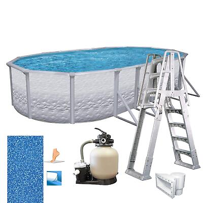 #ad Laurel 16#x27;x32#x27; x 52quot; Oval Above Ground Pool Package LESLIMA153152