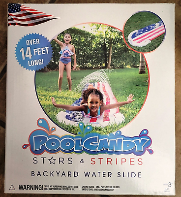 #ad #ad PoolCandy Stars amp; Stripes Backyard Water Slide 14#x27; Long Splash Pad Inflatable