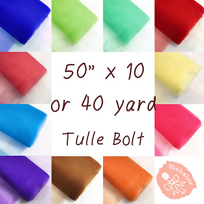 #ad 54quot; x 10 40 yards Tulle Fabric Bolt Tutu Wedding Decoration Party Craft