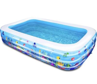 #ad Inflatable Swimming Pool Above Ground Kiddle Family Lounge Thickened Adult Kids
