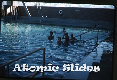 #ad 1959 kodachrome Photo slide Swimming Pool