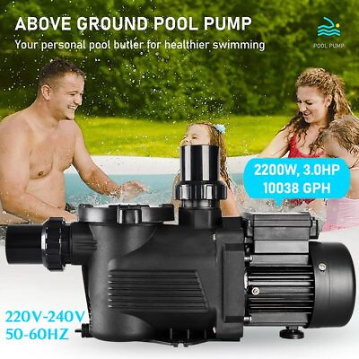 #ad 3.0HP High Speed In Ground Inground Pool Pump 220V 2quot; Ports 3 Horsepower Hi flo