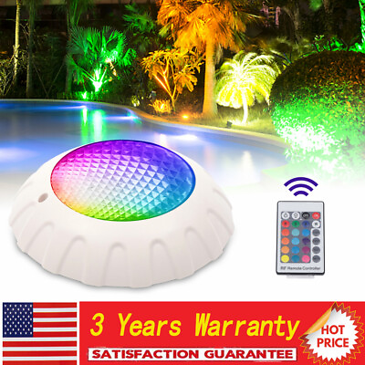 #ad IP68 Waterproof 38W 12v LED Pool Lights Underwater RGB Swimming light Lamp Spa