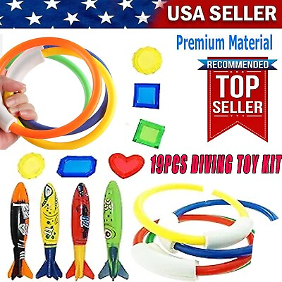 #ad Diving Toys 20 Pcs Underwater Swimming Pool Toys Water Game For Kids Age 3 New