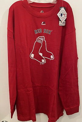 Boston Red Sox Majestic Men’s Plus Size Longsleeve T Shirt NWT 3XL