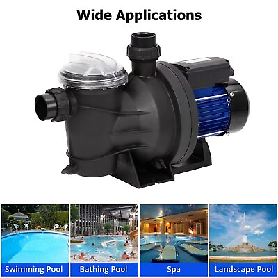 #ad #ad 1.1 HP Swimming Pool Pump 800W 115V 3962GPH In Above Ground with Filter Basket