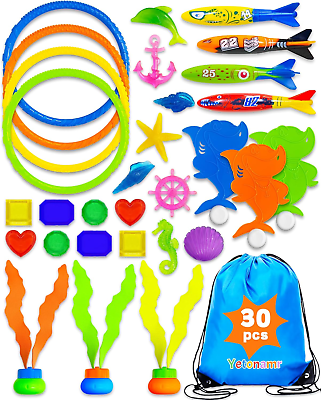 #ad #ad 30 Pcs Pool Toys for Kids Ages 3 5 4 8 8 12 Pool Games Diving Toys Swimming P