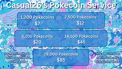 #ad Pokemon Go Coins 14500 PokeCoins Cheapest Price AFTER PATCH READ DESCRIPTION
