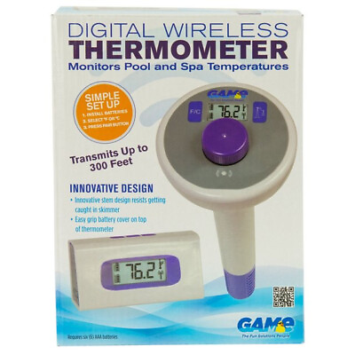 #ad GAME Digital Wireless Thermometer for Hot Tubs Spas amp; Swimming Pools