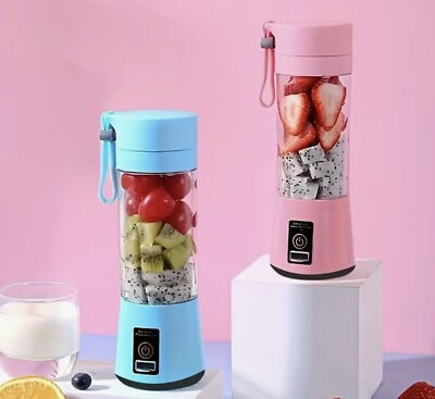Portable and Rechargeable Battery Juice Blender Pink
