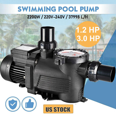 #ad #ad 1.2 3HP Above Swimming Pool Pump Motor w Strainer Filter Basket In Ground Pools