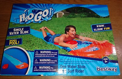 #ad Bestway H2O GO 18 Feet FUN Single Water Slide Drench Pool Ages 3
