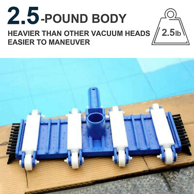 #ad #ad Pool Vacuum Head with Wheels 14quot; Heavy Duty Head Flexible Swimming Pool Vacuum