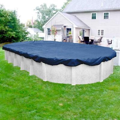 #ad Robelle Winter Pool Covers 15#x27; x 30#x27; Pro Select Oval Blue Solid Above Ground