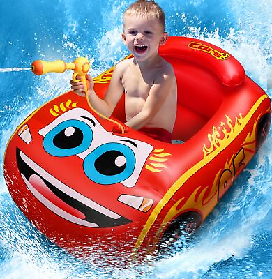 #ad #ad Pool Float Kids with Water Inflatable Ride on Swimming Pool Toy for Boys