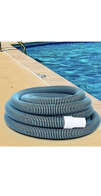 #ad 19 Ft. Portable Swimming Pool Vacuum Hose In Ground Pool Professional Blue SB