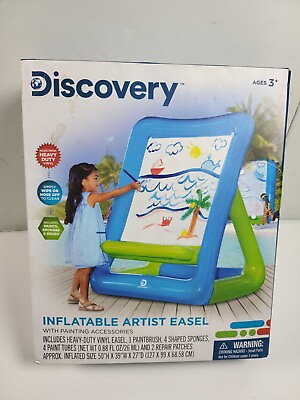 #ad Discovery Inflatable Art Easel includes: Sponges paints Brush Repair Patch113