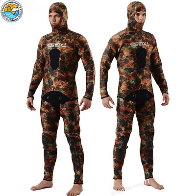 #ad 5mm Scuba Wetsuit Hunting Split Camouflage Swimming Diving Spearfishing Suit