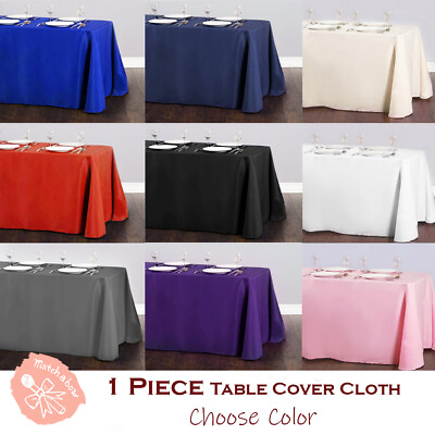 #ad Rectangle Tablecloth Table Cover Party Wedding Linen