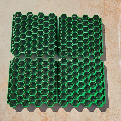Lot of 4: Techno Earth 19.7quot; x 19.7quot; x 1.9quot; Green Plastic Grass Pavers