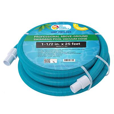 #ad 1 1 2quot; x 25 Ft Above Ground Swimming Pool Vacuum Hose Swivel Cuff Cut to Fit