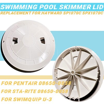 #ad Pool Debris Deck Lid 9.8quot; Inch Skimmer Valve Lid Cover White Replacement
