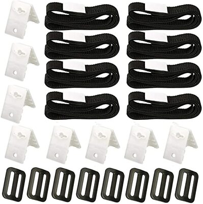 #ad 8Pcs Solar Cover Reel Attachment Kit Straps and Clips for Swimming Pool Blanket