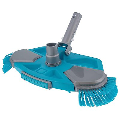#ad Deluxe Weighted Pool Vacuum Head With Side Brushes Swivel Connection Ez Clip