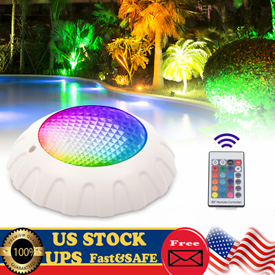 #ad IP68 Waterproof 38W 12v LED Pool Lights Underwater RGB Swimming light Lamp Spa