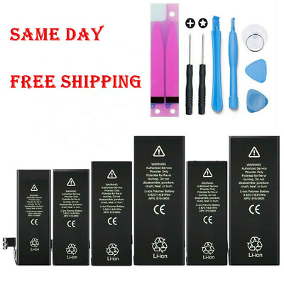 For iPhone 5 6 6S 7 8 X XS Plus Replacement Internal Battery w Adhesive Tool