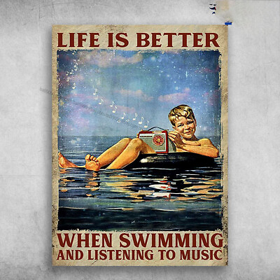 Swimming And Music Life Is Better When Swimming And Listening Music