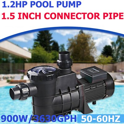 #ad Swimming Pool Pump 1.2HP Pool Pump 220V 3630GPH Pond Spa Circulation Pump Filter