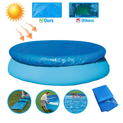 #ad 6 8 10ft Round Swimming Pool Cover Lot for Garden Outdoor Paddling Family Pools