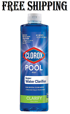 #ad Clorox Poolamp;Spa 58232CLX Super Water Swimming Pool Clarifier 1 Quart Blue