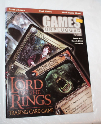 Games Unplugged Magazine 14 March 2002 Lord Of The Rings Trading Card Cool Games