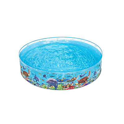 #ad 8#x27; x 18quot; Round Above Ground Swimming Pool Kiddie Pool Quick and easy setup