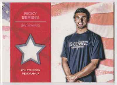 2012 TOPPS U.S. OLYMPIC TEAM RELIC RICKY BERENS ATHLETE WORN SWIMMING #OR RB